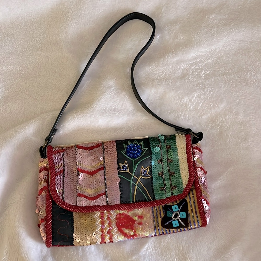‘the limited’ sequin floral shoulder bag a